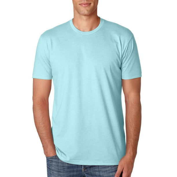 M Next Level Mens 60% Cotton 40% Polyester CVC V-Neck Tee Ice Blue M Next Level Mens 60% Cotton 40% Polyester CVC V-Neck Tee Ice Blue